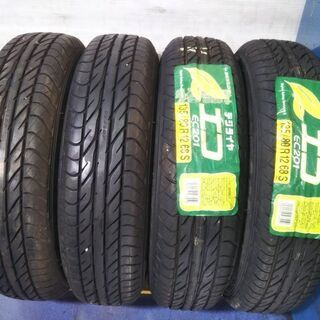 夏 アルト スズキ純正 12インチ 軽自動車【90％~富山 手渡しもOK】135/80R12 ダンロップ 135/80/12　135/80-12　２００６年モデル 長期保管の4本です。