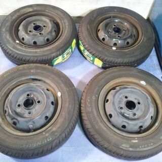 夏 アルト スズキ純正 12インチ 軽自動車【90％~富山 手渡しもOK】135/80R12 ダンロップ 135/80/12　135/80-12　２００６年モデル 長期保管の4本です。