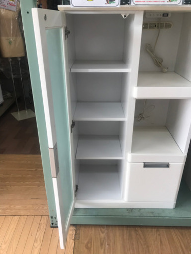 【リサイクルショップ八光　田上店　配達・設置OK】株式会社サンコウ　エナメルホワイト　レンジボード