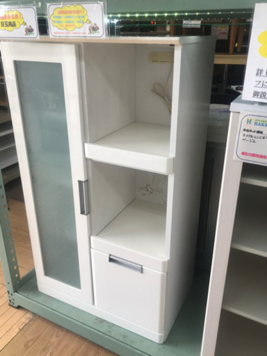 【リサイクルショップ八光　田上店　配達・設置OK】株式会社サンコウ　エナメルホワイト　レンジボード