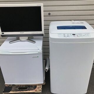 ★液晶テレビ・１ドア冷蔵庫・洗濯機・電子レンジ　家電4点セット　進学や新生活に　札幌市内配送無料