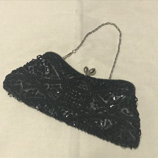 ［美品］パーティーバッグ  結婚式にも スパンコール がま口