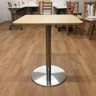 【最大74％OFF】カフェテーブル_使いやすい正方形60cm（ナチュラル木目調）の画像