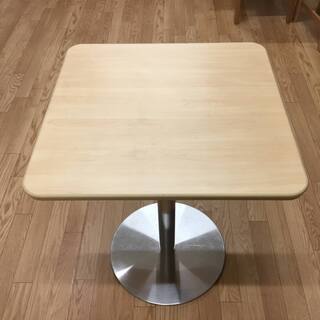 【最大74％OFF】カフェテーブル_使いやすい正方形60cm（ナチュラル木目調）の画像