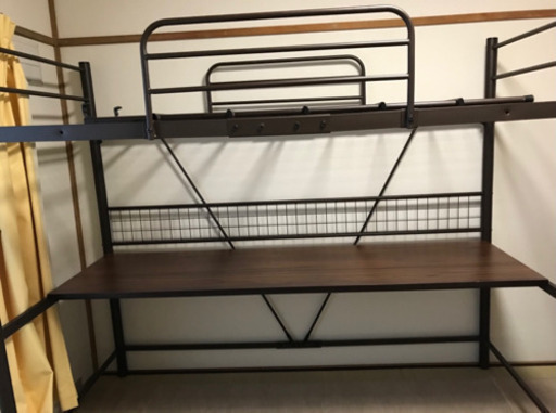 ハイタイプロフトベッド机付き