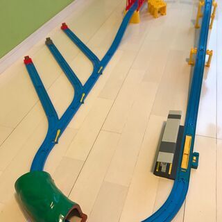 プラレール（大きな鉄橋・橋げた+レール+電車（新幹線＆SL））の画像