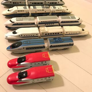 プラレール（大きな鉄橋・橋げた+レール+電車（新幹線＆SL））の画像