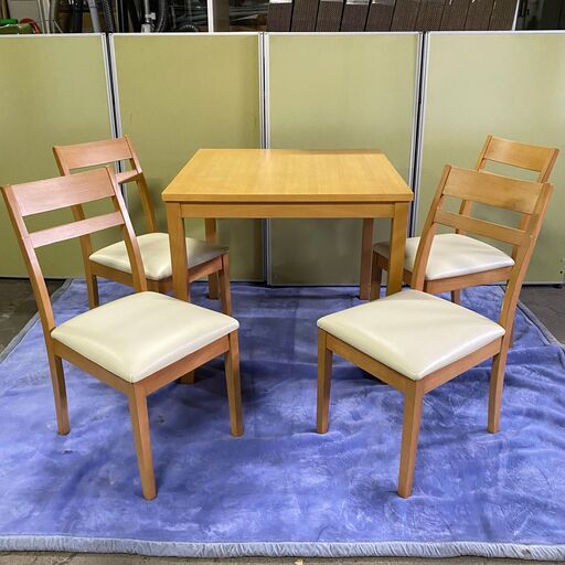 【引取り限定】無印良品 木製デスク チェア 2点セット 無印良品オーク無垢材デスク（引き出し・足元棚付き）、ワーキングチェア