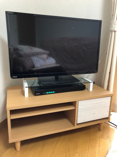 テレビ4点セット【テレビ、ブレーレイディスク/DVDレコーダー、デスクボード、テレビ台】