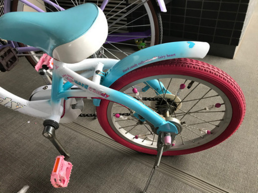 自転車　子供　ピンク　【18型】｛補助輪あり、ヘルメット付き｝