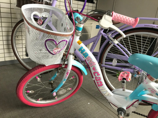 自転車　子供　ピンク　【18型】｛補助輪あり、ヘルメット付き｝