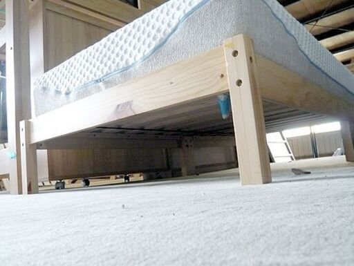 〇 札幌 シングルベッド マットレス厚さ200㎜ 低反発 コイルレス スポンジ クッション ナチュラル シングルベット 本郷通店