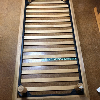 無印良品 MUJI オーク材 ベッドフレーム ウッドスプリング シングルサイズ ナチュラルカラーの画像