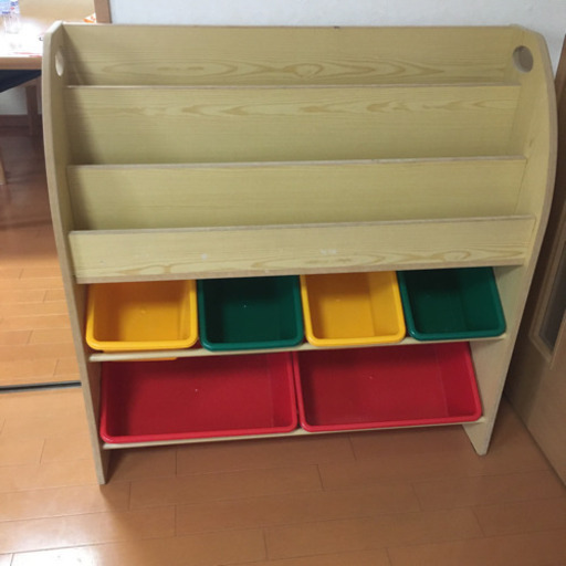 【最終値下】絵本\u0026おもちゃラック　ボックス付