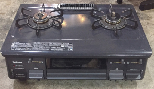 ◆動作品◆パロマ Paloma 都市ガス用ガスコンロ 2口 グリル付 IC-N86KB-L