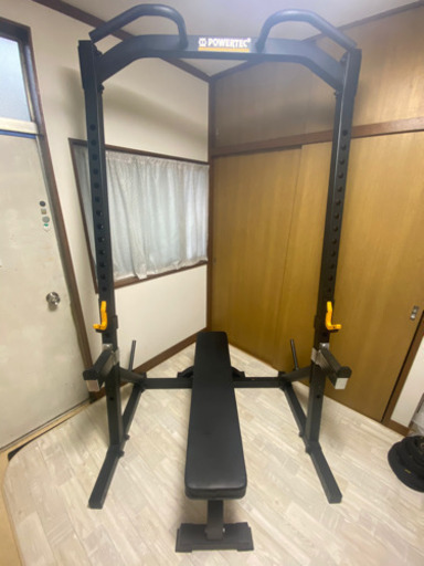 希少 POWERTEC/パワーテック WB-HR18 ハーフラック ブラック 組立説明書付 ヤマト家財宅急便/直接お引取限定