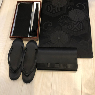 喪服用草履.バッグ.帯.帯揚げ.帯締めセット