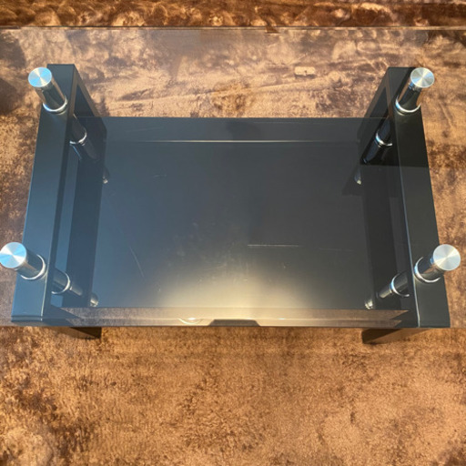 決まりました ガラステーブル コーヒーテーブル ブラック 90cm×50cm tt-1031bk