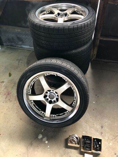 値下げしました。RAYS　ボルクレーシング　ホイールタイヤ　４本