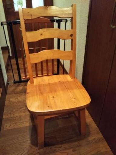 回転椅子 中古 天然木 ① －