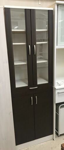 レンジボード 食器棚 DBR スリムタイプ 【ユーズドユーズ名古屋天白店】J674
