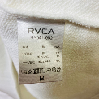 メンズ RVCA ルーカ Tシャツ 半袖 トレーナー ホワイト Mの画像