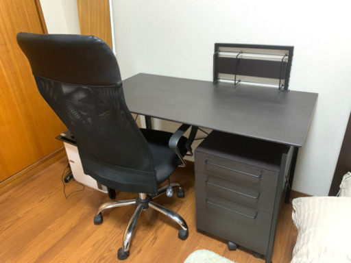 【美品】デスク、ワゴン、椅子セット