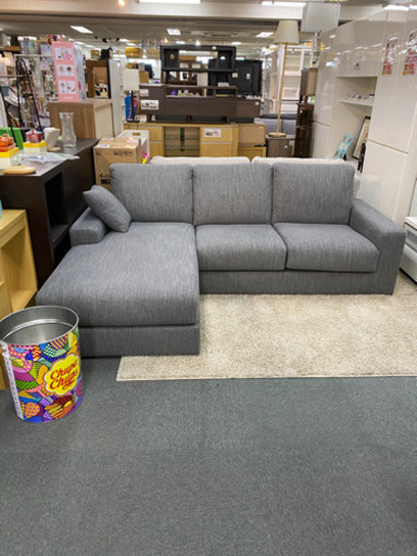 MJ45 W214ファブリックカウチソファ　　クッション１個付き　sofa