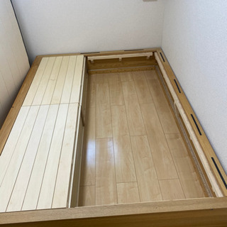 ※明後日引越しのため最終価格　無印収納付きダブルベットフレームの画像