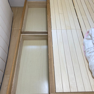 ※明後日引越しのため最終価格　無印収納付きダブルベットフレームの画像