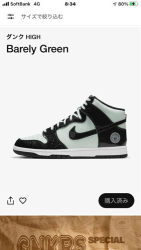 Nike Dunk High Barely Green ナイキ　ダンク　ハイ