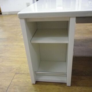 センターテーブル 幅120×奥行60×高さ40cm シギヤマ 家具 ローテーブル 座卓 白 ホワイト 厚別店の画像