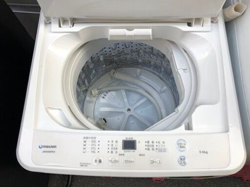 ☆中古 激安!   Maxzen　株式会社MOA STORE  5.5kg  全自動洗濯機　2020年製　JW55WP01　￥11,000円！!