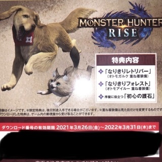 プロフ必読。値下げ不可。モンスターハンターライズ　チラシ