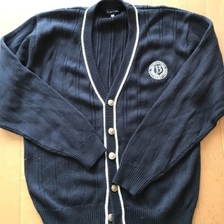 紺色カーディガン　ニット　子供用170センチ　