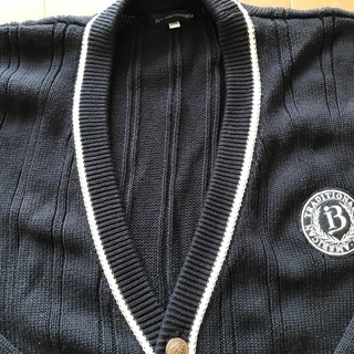 紺色カーディガン　ニット　子供用170センチ　の画像