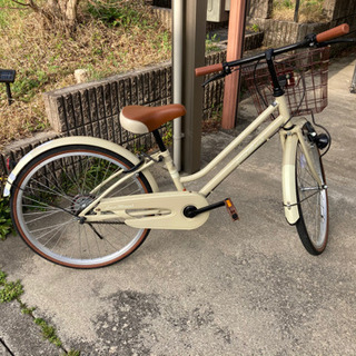 自転車22インチ白色