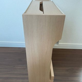 ルーター収納ボックス（スマホスタンド機能・ライトブラウン）の画像