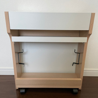 ルーター収納ボックス（スマホスタンド機能・ライトブラウン）の画像