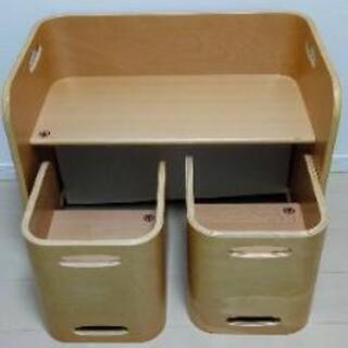 コロコロチェア＆デスク　HOPPL ホップル　3点セット HOPPL ホップル コロコロチェア＆デスク 3点セット ナチュラル キッズ