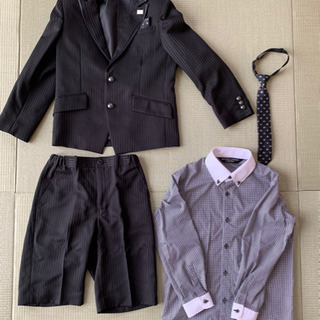【美品】男児　ジャケット　パンツ　シャツ　ネクタイ　6点セット