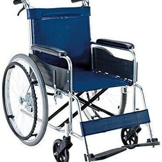 【未使用】マキテック 車いす EW-20 紺 ビニールレザータイプ