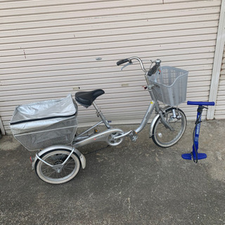 千葉県　ブリヂストン　三輪　自転車　中古　ワゴン　カバー付き　配達可