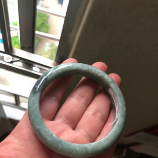 Myanmar Jadeite Bangle (Grade A) 59MM硬玉 翡翠 ラベンダ,ラオフホワイトバングルブレスレットの画像