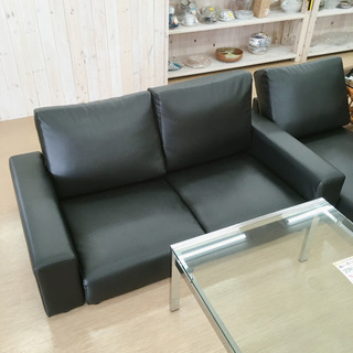 【ジモティー限定価格】アレンジできるローソファ☆2Pソファにすることも☆幅194×奥行(短)76(長)145×高さ53(座面まで15)cm【店頭10000円→7000円、ジモティーから連絡いただくか、店頭にてジモティーを見てとお知らせください】の画像