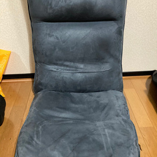 LOWYA 1億円座椅子 低反発 リクライニング ネイビーの画像