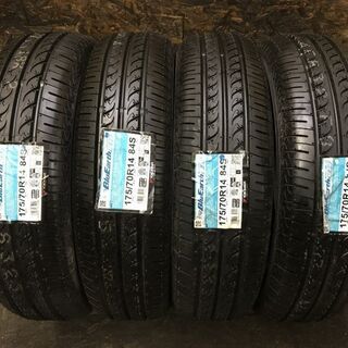 新品 YOKOHAMA BluEarth AE-01F 175/70R14 14インチ 夏タイヤ 4本 ウイングロード キューブ シエンタ ポルテ等　(VVT132) クレジットカード QR決済可能