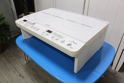 アイリスオーヤマ IHK-W12S-W [2口IHコンロ スタンド] ホワイト 2020年製 IRISOHYAMA その他家電 店頭引取大歓迎♪ R3045)