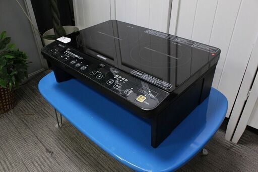 アイリスオーヤマ IHK-W1S-B [2口IHコンロ スタンド] ブラック 2018年製 IRISOHYAMA その他家電 店頭引取大歓迎♪ R3046)