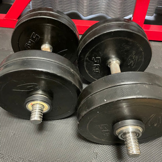 商談中 ラバーダンベル 50kg セット ボディメーカー シャフト5本